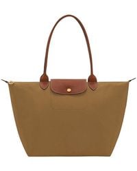 Longchamp - 'Le Pliage Original' Shoulder Bag With Embossed Logo O - Lyst