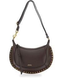 Isabel Marant - Crossbody Bag Oskan Moon-Gz With Leather Details And Log - Lyst