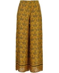 OBIDI - Pantalone 'Iris' Con Gamba Larga E Stampa All-Over - Lyst