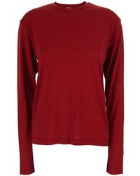 TOTEME - Crew Neck Long Sleeve T-Shirt - Lyst