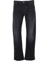 DIESEL - 'Larkee' Jeans With Logo Patch On The Rear And Tapered Le - Lyst