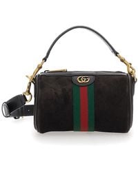 Gucci - 'Ophidia Mini' Handbag With Gg Logo And Web Detail On The Front - Lyst