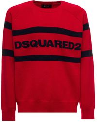 DSquared² Logo-embroidered Wool Jumper in Grey (Gray) for Men - Save 4% |  Lyst