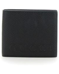 Gucci - Portafoglio Bi-Fold Con Logo Lettering Impresso Sul Fronte - Lyst