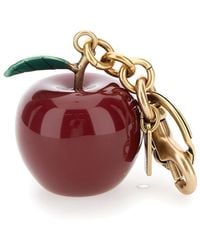 COACH - And Keychain With Apple Shape And Embossed Logo - Lyst