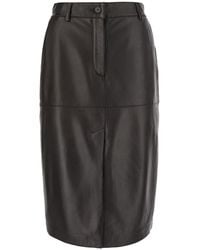 P.A.R.O.S.H. - P.A.R.O.S.H. Lamb Leather Skirt - Lyst