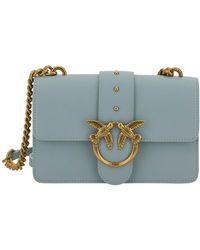 Pinko - Mini Love Bag Icon Light Shoulder Bag With Logo Patch - Lyst