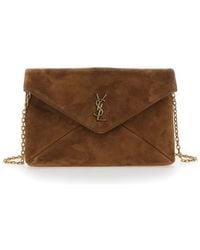 Saint Laurent - Ysl Pw Mbag Suede Satin Calf - Lyst