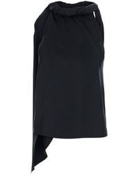 Loulou de Saison - Top 'Wilma' With Twisted Silk Collar For - Lyst