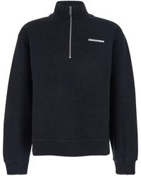 DSquared² - High Neck Sweatshirt With Lettering Logo On The Front - Lyst