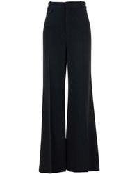 Chloé - Pantalone A Vita Alta Con Gamba Ampia - Lyst