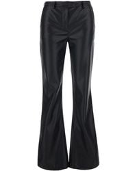 Le Plain - Eco-Leather Pants With Elegant Details And For - Lyst