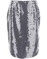 ROTATE BIRGER CHRISTENSEN - Gonna Con Paillettes Applicate All-Over - Lyst