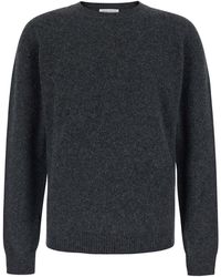 Roberto Collina - Crew Neck Sweater With Ribbed Details - Lyst