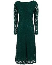Le Plain - Long Dress With All-Over Lace Embroidery - Lyst