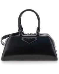 Givenchy - Small 'Antigona East West' Handbag With Adjustable And Removable Shoulder Strap And Lettering Logo On The Front - Lyst