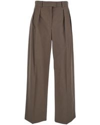 The Row - 'Alfidis' Pants With Belt Loops And Wide Leg - Lyst