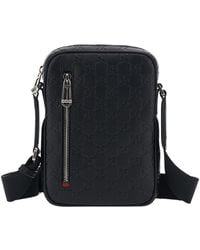 Gucci - 'Emblem' Crossbody Bag With Adjustable Shoulder Strap And - Lyst
