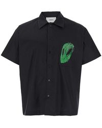Coperni - Camicia Con Colletto Classico E Stampa Sul Fronte - Lyst