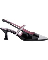 CAREL PARIS - Décolleté 'Cecile' Slingback Con Punta A Contrasto E Tacco Scolp - Lyst