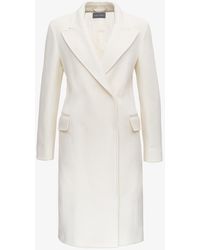 Alberta Ferretti Double-breasted Wool Coat - White