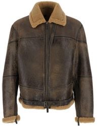 Emporio Armani - Blouson Jaclet With Shearling For - Lyst