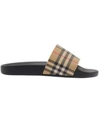 Burberry - Vintage Check Print Slides - Lyst