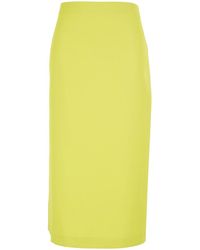 Twinset - Skirt With Rear Concealed Zip Closure And Logo Plaque O - Lyst