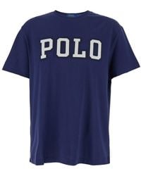 Polo Ralph Lauren - Crewneck T-Shirt With Logo And Embroidery - Lyst