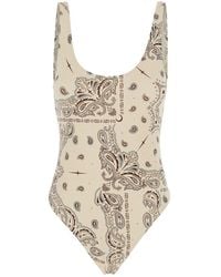 VENUJA - One-Piece Swimsuit With Round Neckline And Stretch Fabric - Lyst
