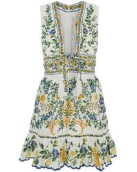 FARM Rio - 'Emily' Sleeveless Mini Dress With All-Over Floral - Lyst