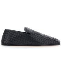 Bottega Veneta - 'Palazzo' Loafers With Rounded Toe And Intrecciat - Lyst