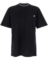 Dolce & Gabbana - Crewneck T-Shirt With Logo Embroidery On The Front - Lyst