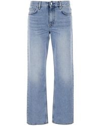 TOTEME - Jeans With Belt Loops And Logo Patch On The Rear In - Lyst