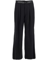 Juun.J - Trousers With Built-In Belt And Pleated Design - Lyst