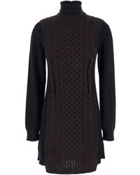 Fendi - Wool Knit Asymmetric Dress - Lyst