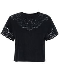 Twinset - T-Shirt With Lace Details - Lyst