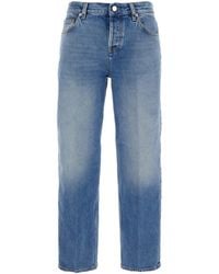 Gucci - Jeans With Logo Patch On The Rear And Faded Effect - Lyst