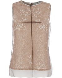 Fendi - Floral-Lace Top - Lyst