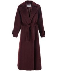 Max Mara - 'Albata' Coat With Peak Revers And Front Belt Closur - Lyst