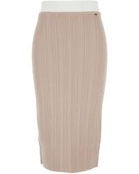 DIESEL - -Zinia' Skirt With Contrasting Waist And Logo Plaque On The Front - Lyst