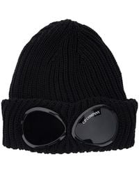 C.P. Company - Knit Wool Goggle Hat - Lyst