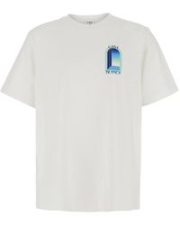 CASABLANCA - T-Shirt With Logo Print On The Front And Back - Lyst