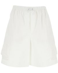 Gucci - Bermuda Con Vita Elasticizzata Con Coulisse E Stampa Web Sul Ret - Lyst