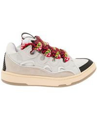 Lanvin 'curb' Sneaker In Leather Multicolor Woman - Pink