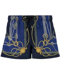 Versace - 'Nautical' Smiwsuit Trunks With Barocco Motif - Lyst
