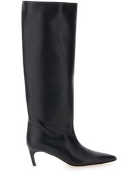 Semicouture - High Boots With Pointed Toe And Low Heel - Lyst