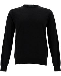 GAUDENZI - Crewneck Sweater With Ribbed Finishes - Lyst
