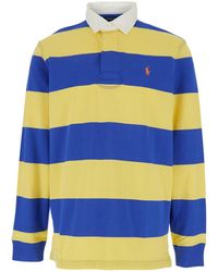 Polo Ralph Lauren - Polo Shirt With Pony Embroidery On The Front And All-Over Striped Motif - Lyst
