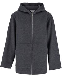 Bottega Veneta - Coat With Fixed Hood And Front Zip Closure - Lyst